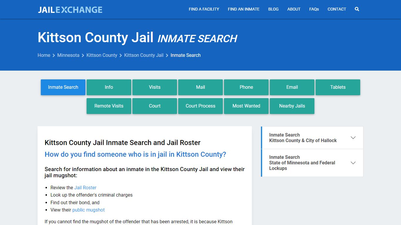 Inmate Search: Roster & Mugshots - Kittson County Jail, MN