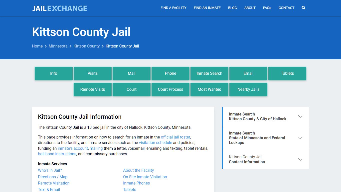 Kittson County Jail, MN Inmate Search, Information